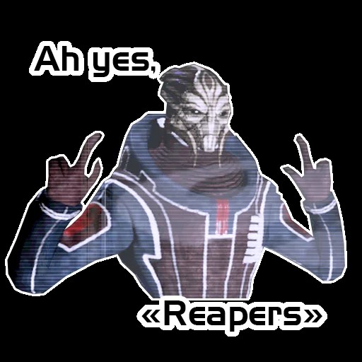 Create meme: ah yes reapers, mass effect , the turian 