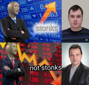 Создать мем: stonks meme, not stonks meme, not stonks