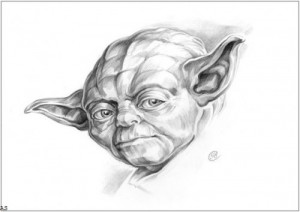 Create meme: drawing, sketch, yoda