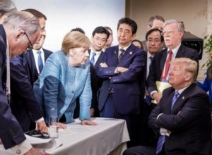 Создать мем: Большая семёрка, g 7, трамп меркелг