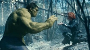 Создать мем: Black Widow taming Hulk