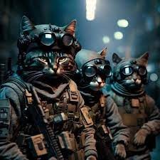 Create meme: feline special forces, seals commandos, seals 
