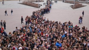 Create meme: the crowd, a huge queue