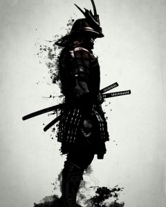Создать мем: татуировка самурай с катаной, samurai, самурай татуировка