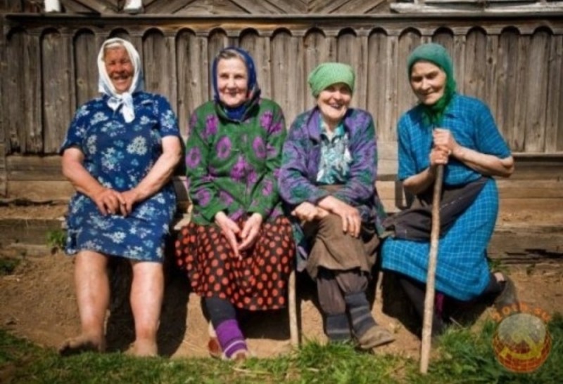 Create meme: grandmother on the bench, grandmother , the grandmother in the village