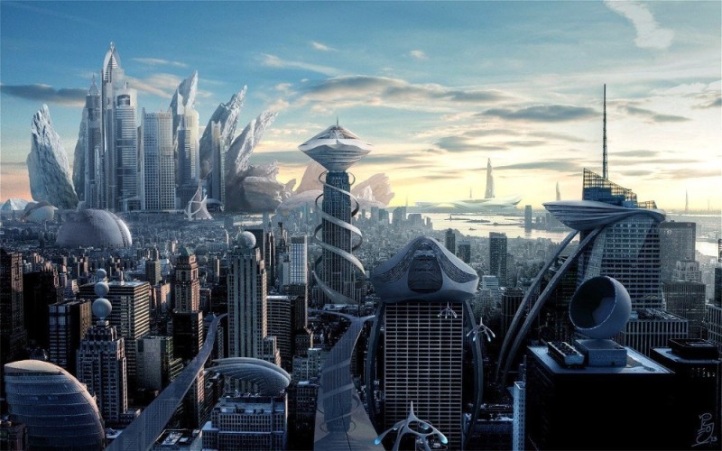 Создать мем: фантастический город, фантастические города будущего, проект город будущего