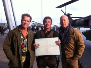 Create meme: the expendables 2, Sylvester Stallone, Schwarzenegger meme