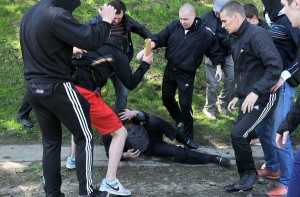 Create meme: fight, a mass brawl, fight pictures