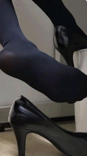 Create meme: feet , women's silk black socks, black heels