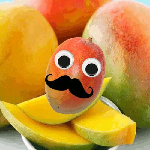 Create meme: mango fruit, mango with eyes, exotic fruits 