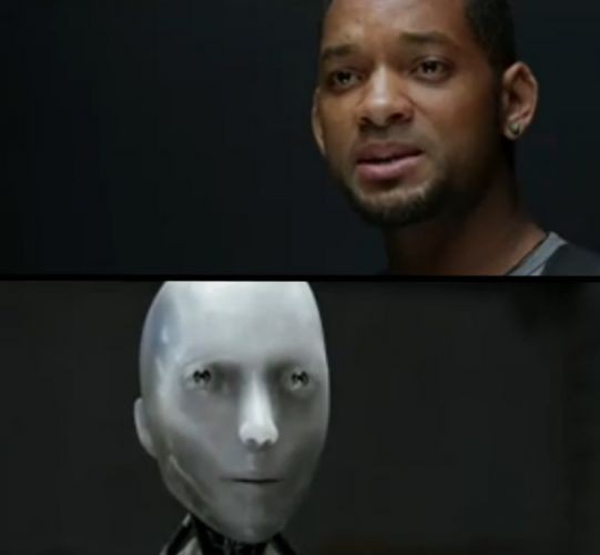 Создать мем: я, робот, разве робот может написать симфонию, я робот мемы