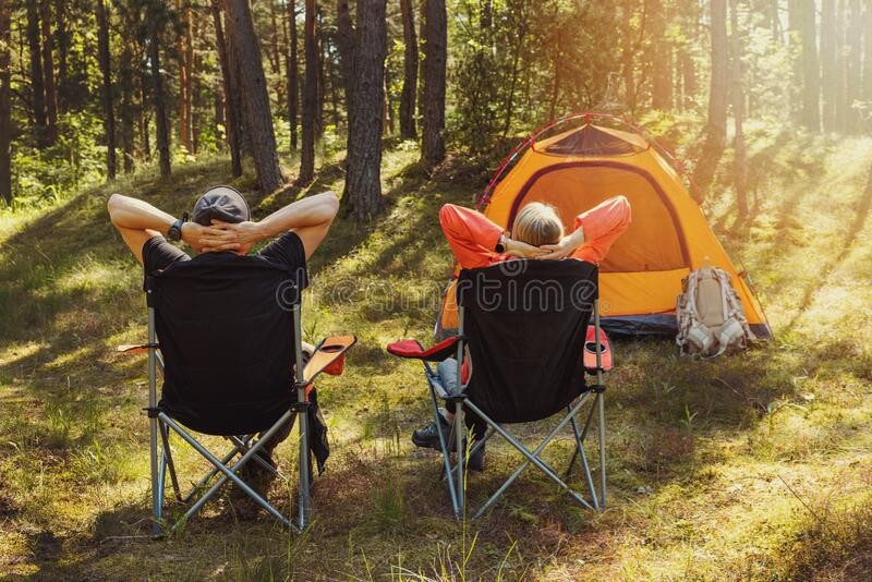 Create Meme Threesome In A Tent On A Hike Camping Tent In The Forest