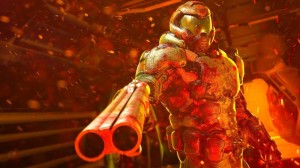 Создать мем: doom eternal, doom eternal думгай с дробовиком, супер дробовик doom eternal