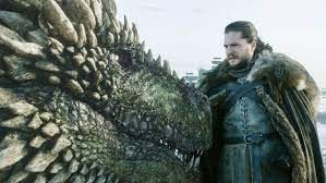 Create meme: game of thrones , Jon Snow on the Dragon, game of thrones season 8