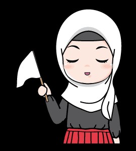 Create meme: hijab girl, kartun, girl