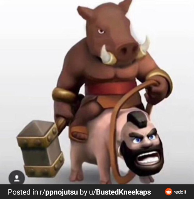 Create meme: hog rider bell piano, hog rider, the boar rider clash of clans