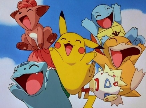 Create meme: pokemon , ash's pokemon, Pokemon. charmander. squirtle. bulbasaurus. I. pikachu