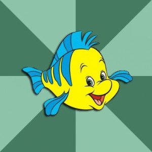 Создать мем: cartoon fish, the little mermaid, fish clipart