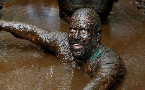 Create meme: face in the mud, the man in the mud