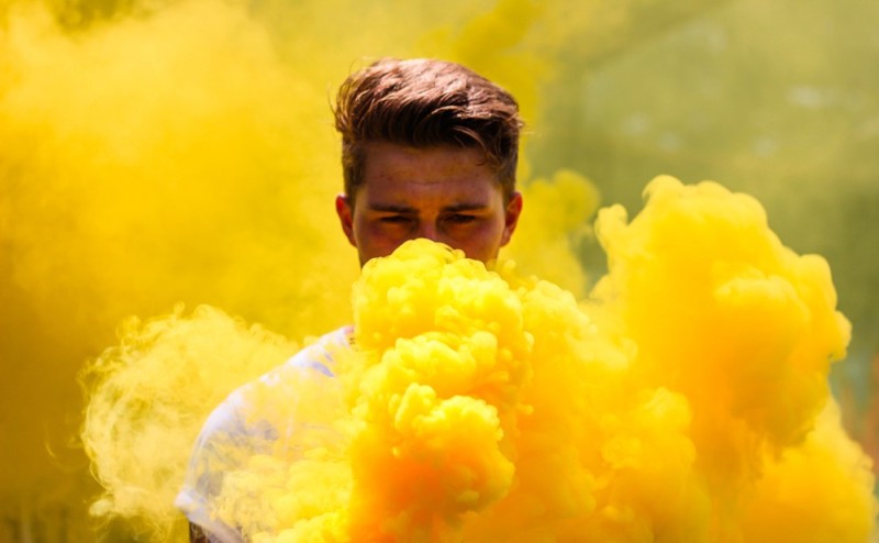 Create meme: yellow smoke, colored smoke , colored smoke is yellow