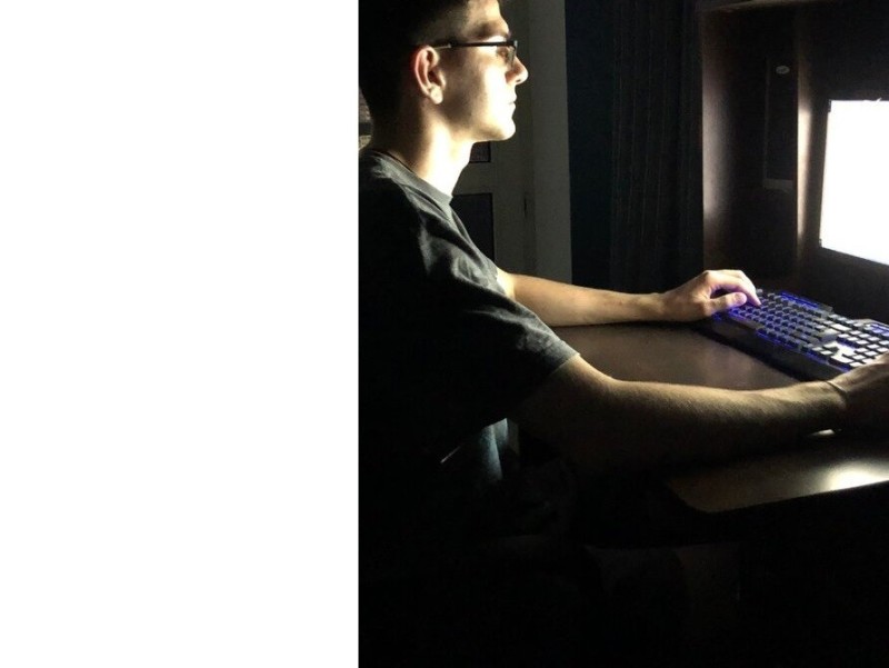 Create meme: the man behind the computer, a man is playing a computer, the guy at the computer