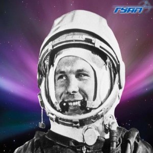 Create meme: the crew of the ISS, Gagarin, birthday of Yuri Gagarin