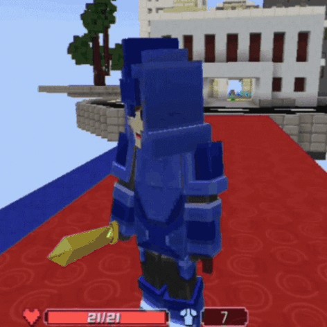 Create meme: blockman go, blockman go bed wars, nubik skin in diamond armor blokman go