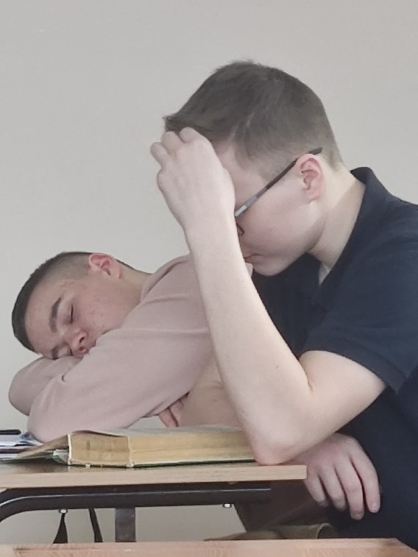 Create meme: sleeping in class, in school , guy 