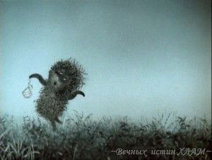 Create meme: footage from the cartoon hedgehog in the fog, hedgehog in the fog pictures jokes, hedgehog in the fog pictures