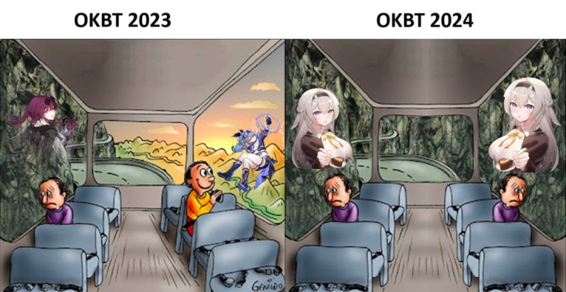 Create meme: the bus is funny, anime, the meme bus is sad and cheerful