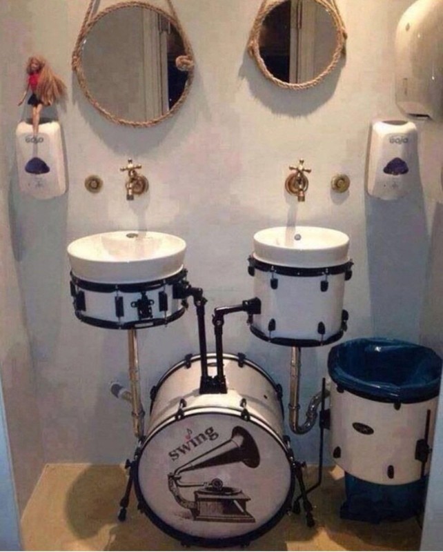 Create meme: drums, drum kit, The drummer's room