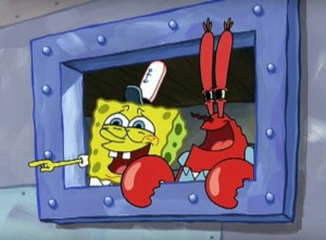 Создать мем: губка боб квадратные, mr krabs x spongebob, губку боба