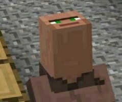 Создать мем: упоротый житель в майнкрафте, minecraft villager, житель из майнкрафта мемы