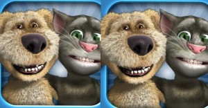 Create meme: talking tom & ben news - Tom and Ben are TV hosts, talking Tom and friends