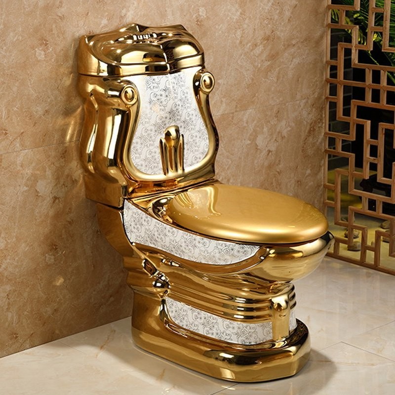 Create meme: toilet bowl for gold ts-8801, the toilet is golden, the toilet is golden in color