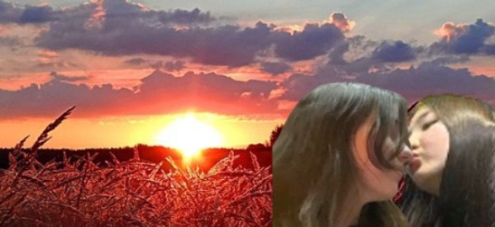 Create meme: love couple, scarlet sunsets, At dawn