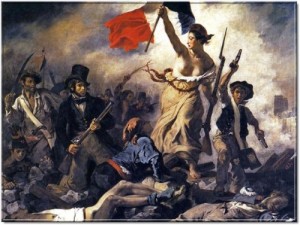 Создать мем: великая французская революция, свобода на баррикадах, romanticism