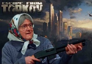 Create meme: grandma, grandma, the old lady with the shotgun