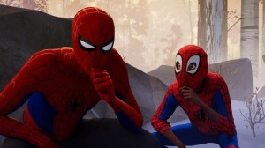 Create meme: peter parker, Spiderman universes through Christmas, spider-man through the universe daddy