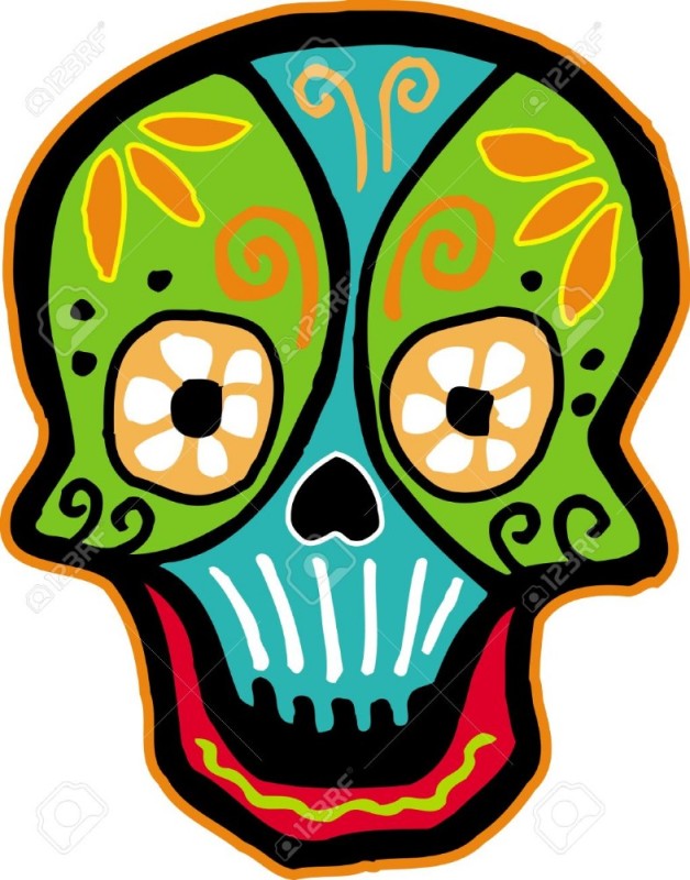 Создать мем: калавера, череп мексиканский рисунок, мексиканский череп калавера паттерн