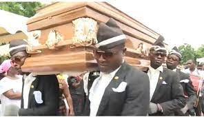 Create meme: Negros coffin, blacks carry the coffin, Damn, the coffin meme turned 17
