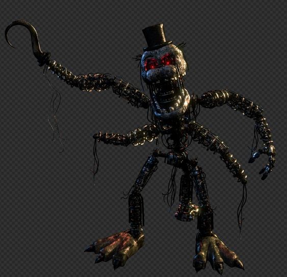 Create meme: fnaf 4 mangle, The nightmare phantom of golden Freddy, tjoc endoskeleton