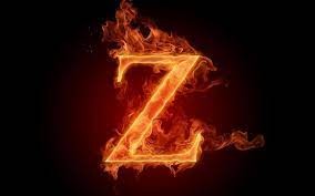 Create meme: fire letters, the letter z