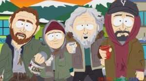 Create meme: hobo tough life, South Park, homeless