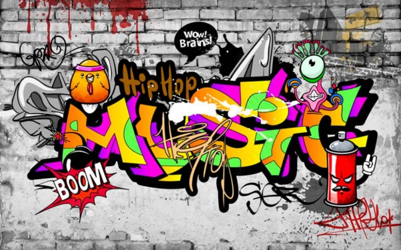 Create meme: rock graffiti, graffiti wall, hip hop graffiti