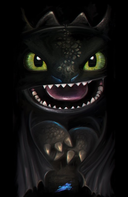Create meme: night fury toothless art, toothless the night fury, dragon toothless