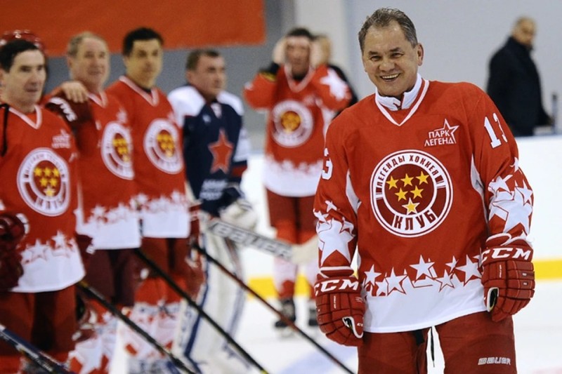 Create meme: shoigu hockey player, legends of hockey of the USSR, Sergei Shoigu 