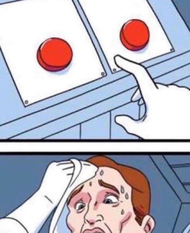 Создать мем: красная кнопка мем, мем с кнопками шаблон, две кнопки мем шаблон