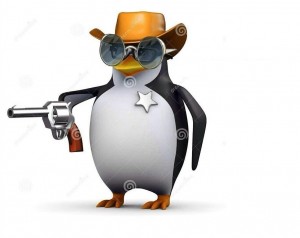 Создать мем: шериф, шаблон пингвина, каково хуя пингвин