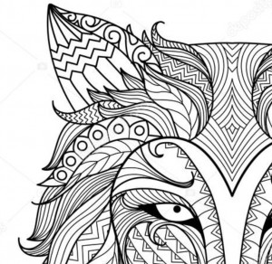 Create meme: coloring antistress animals, antistress technique doodling, mandala coloring pages animals